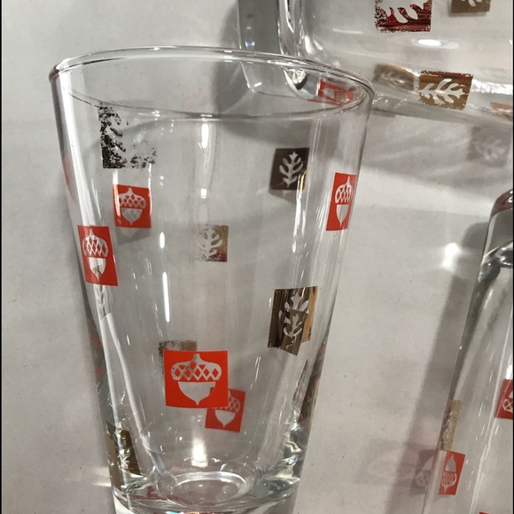 4 Retro Mid Century Modern Tumblers Glasses - Picture 3 of 9